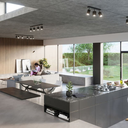 Plafond Sollux Lighting MERIDA 4L mat-sort 1 stk.