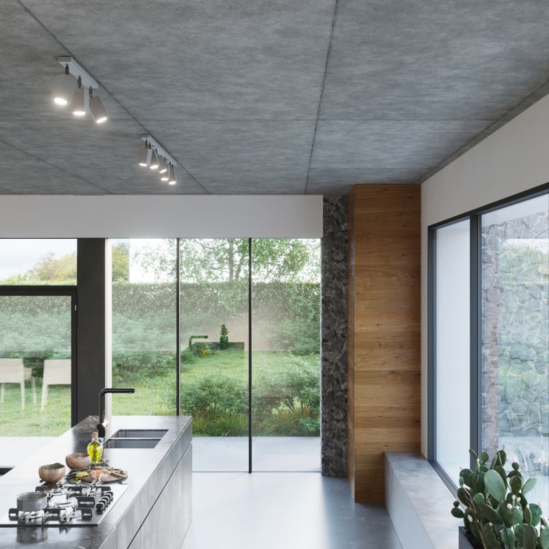 Plafond Sollux Lighting MERIDA 4L grå 1 stk.