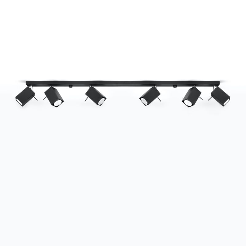 Plafond Sollux Lighting MERIDA 6L sort 1 stk.