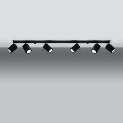 Plafond Sollux Lighting MERIDA 6L sort 1 stk.