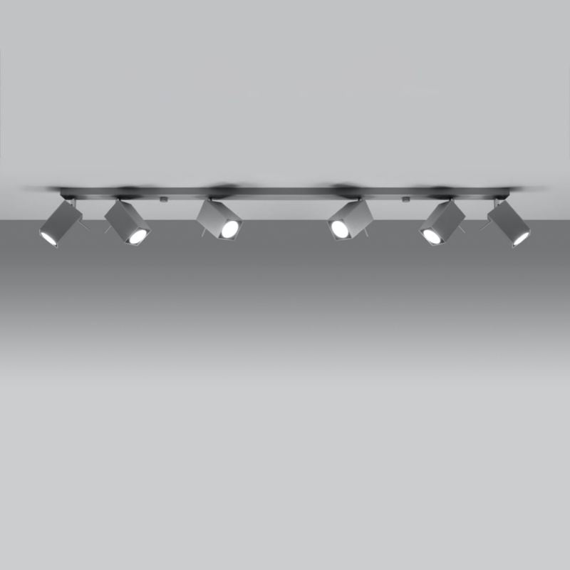 Plafond Sollux Lighting MERIDA 6L grå 1 stk.