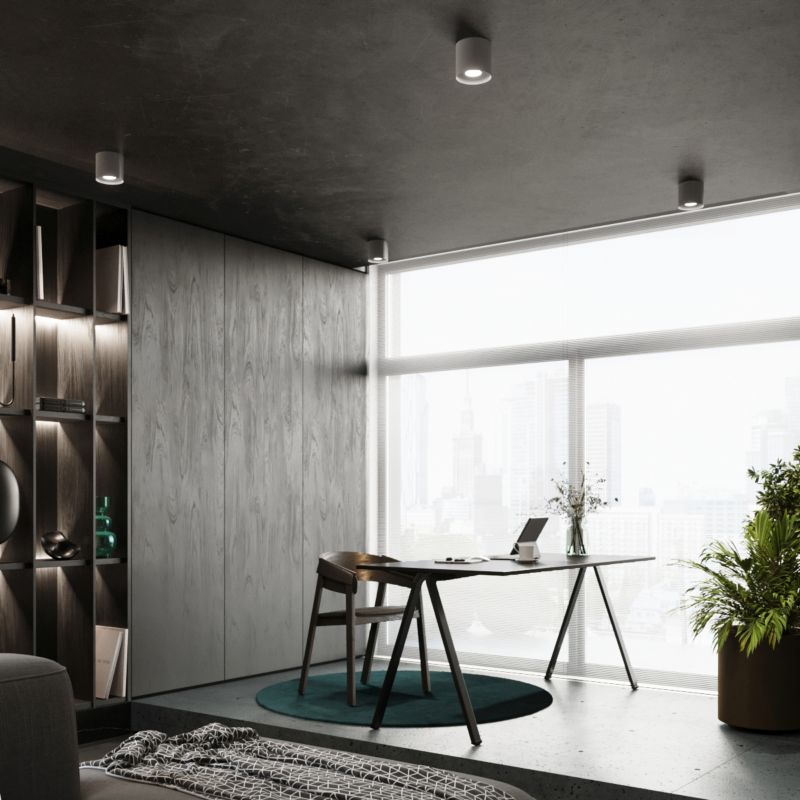 Sollux Lighting MIKA grå plafondel, 1 stk.