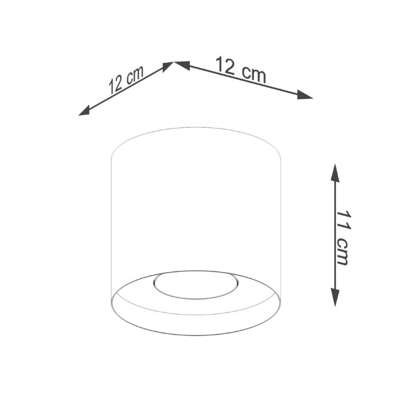 Plafond Sollux Lighting MIKA i guld, 1 stk.