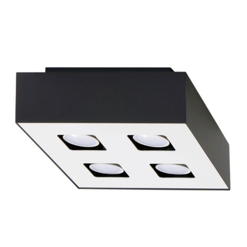 Plafond Sollux Lighting MONO 4 mat-sort 1 stk.