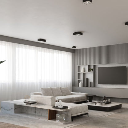 Plafond Sollux Lighting MONO 4 mat-sort 1 stk.