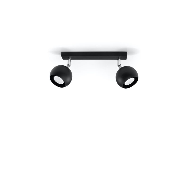 Plafond Sollux Lighting OCULARE 2 mat-sort 1 stk.