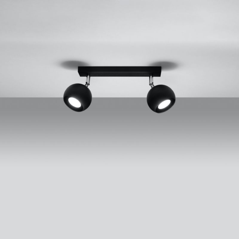 Plafond Sollux Lighting OCULARE 2 mat-sort 1 stk.