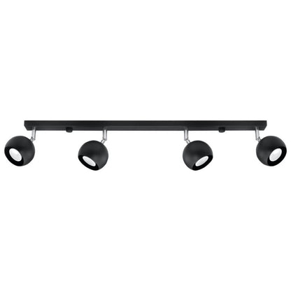 Plafond Sollux Lighting OCULARE 4L mat-sort 1 stk.
