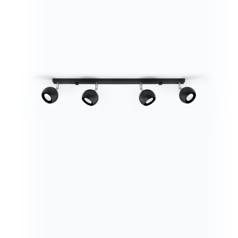 Plafond Sollux Lighting OCULARE 4L mat-sort 1 stk.