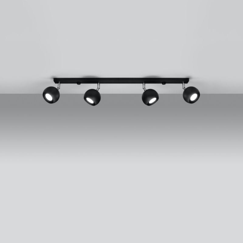 Plafond Sollux Lighting OCULARE 4L mat-sort 1 stk.