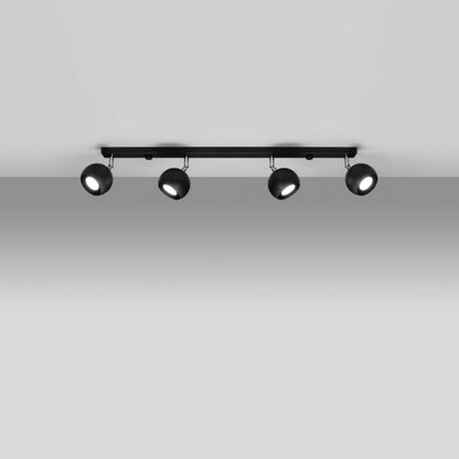 Plafond Sollux Lighting OCULARE 4L mat-sort 1 stk.