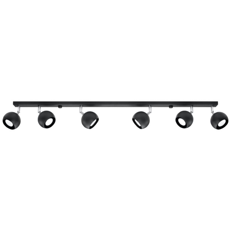 Plafond Sollux Lighting OCULARE 6L mat-sort 1 stk.