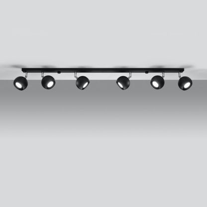 Plafond Sollux Lighting OCULARE 6L mat-sort 1 stk.