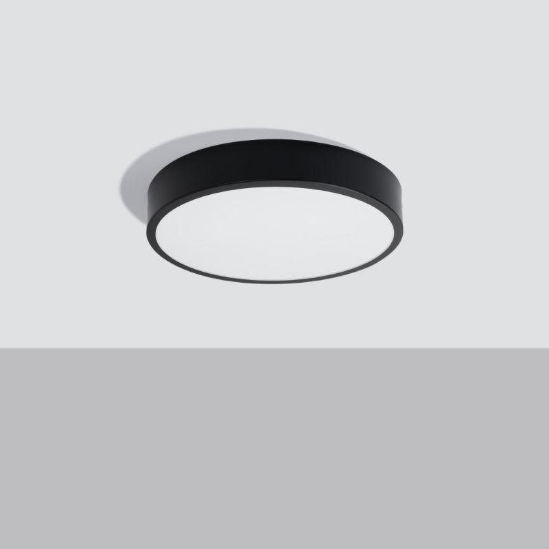 Plafond Sollux Lighting ONYX 40 sort LED 3000K 1 stk.