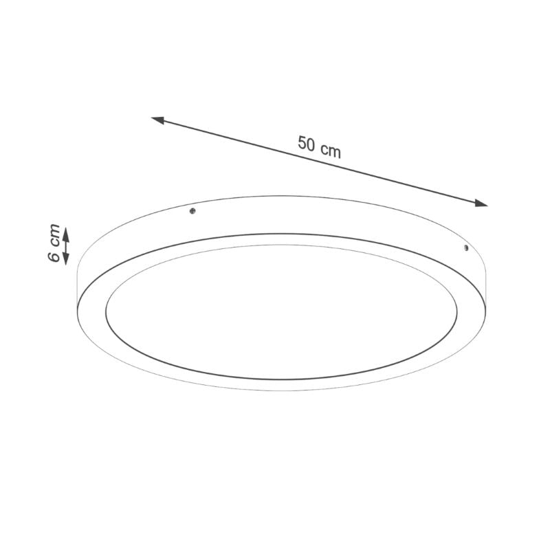 Plafond Sollux Lighting ONYX 50 hvid LED 3000K 1 stk.