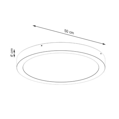 Plafond Sollux Lighting ONYX 50 sort LED 3000K 1 stk.