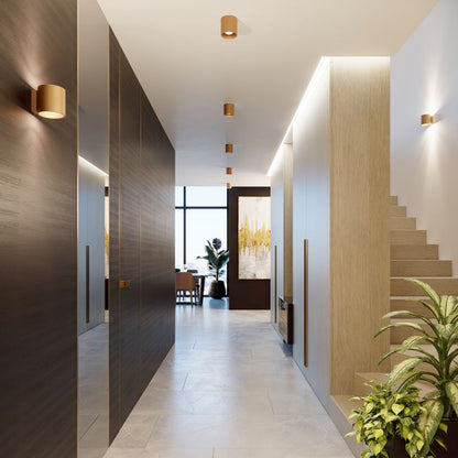 Plafond Sollux Lighting ORBIS 1 guldfarvet 1 stk.