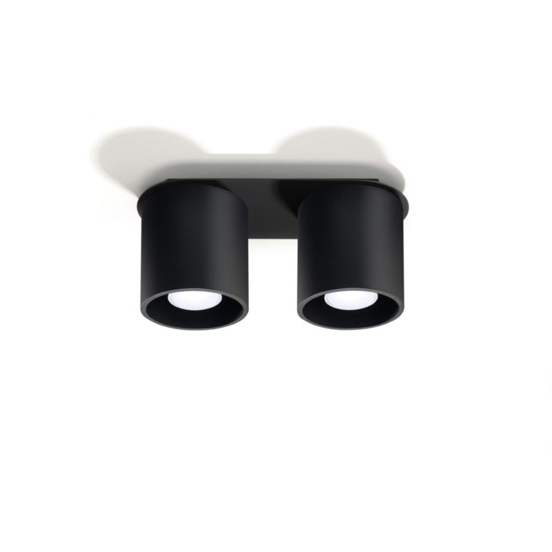 Plafond Sollux Lighting ORBIS 2 mat-sort 1 stk.