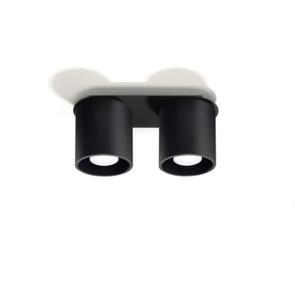 Plafond Sollux Lighting ORBIS 2 mat-sort 1 stk.