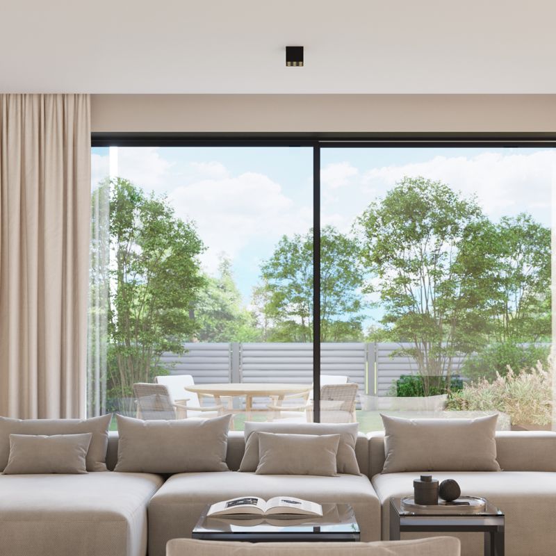 Sollux Lighting OZZY sort LED-plafond 1 stk.