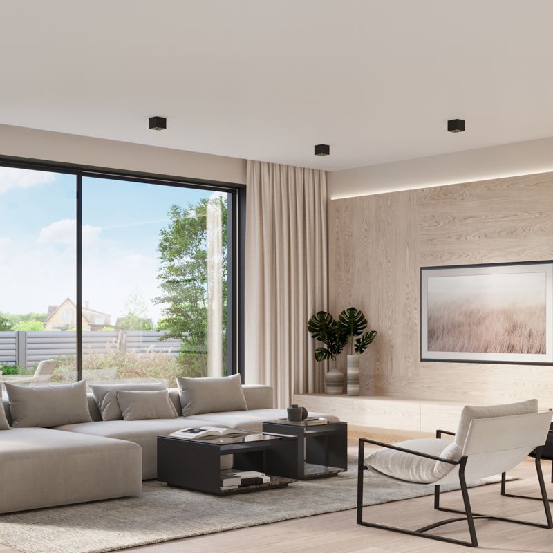 Sollux Lighting OZZY sort LED-plafond 1 stk.