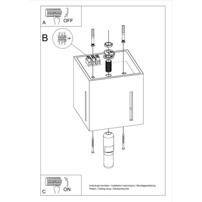 Plafond Sollux Lighting PIXAR hvid 1 stk.