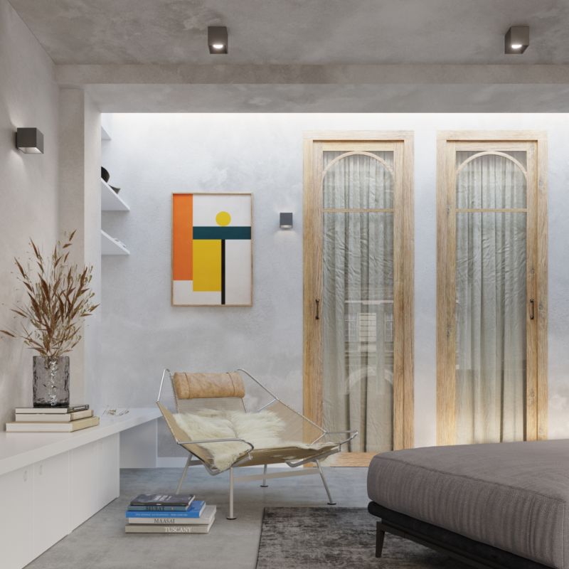 Plafond Sollux Lighting QUAD 1 antracit 1 stk.