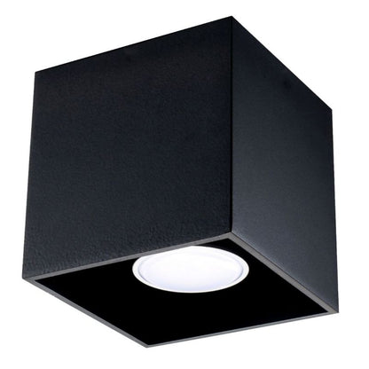 Plafond Sollux Lighting QUAD 1 mat-sort 1 stk.