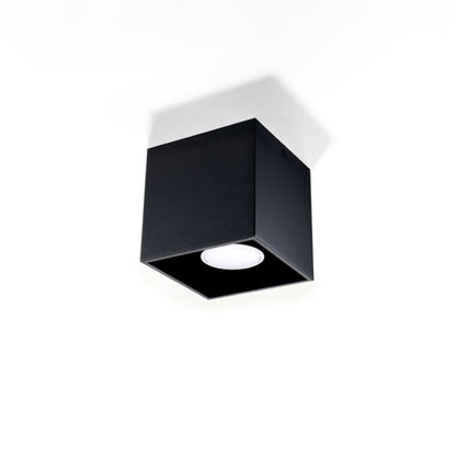 Plafond Sollux Lighting QUAD 1 mat-sort 1 stk.