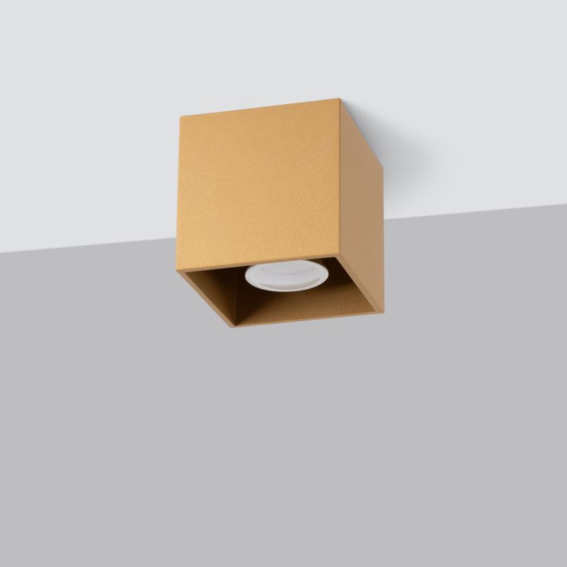 Plafond Sollux Lighting QUAD 1 guldfarvet 1 stk.