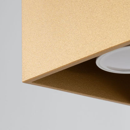 Plafond Sollux Lighting QUAD 1 guldfarvet 1 stk.