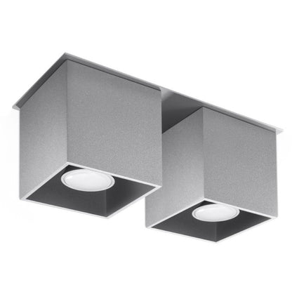 Plafond Sollux Lighting QUAD 2 grå 1 stk.