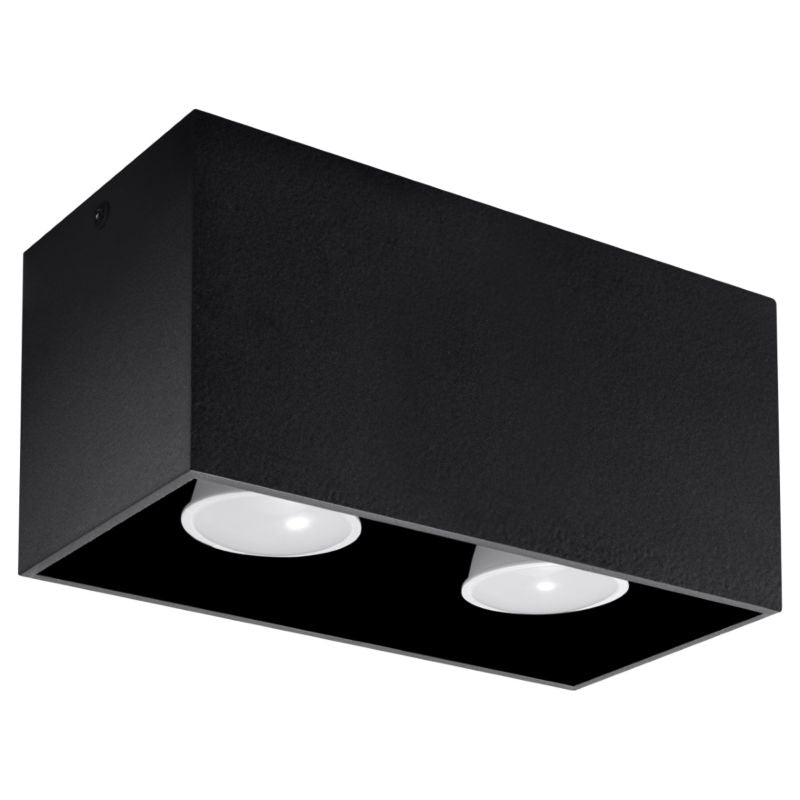 Plafond Sollux Lighting QUAD MAXI mat-sort 1 stk.