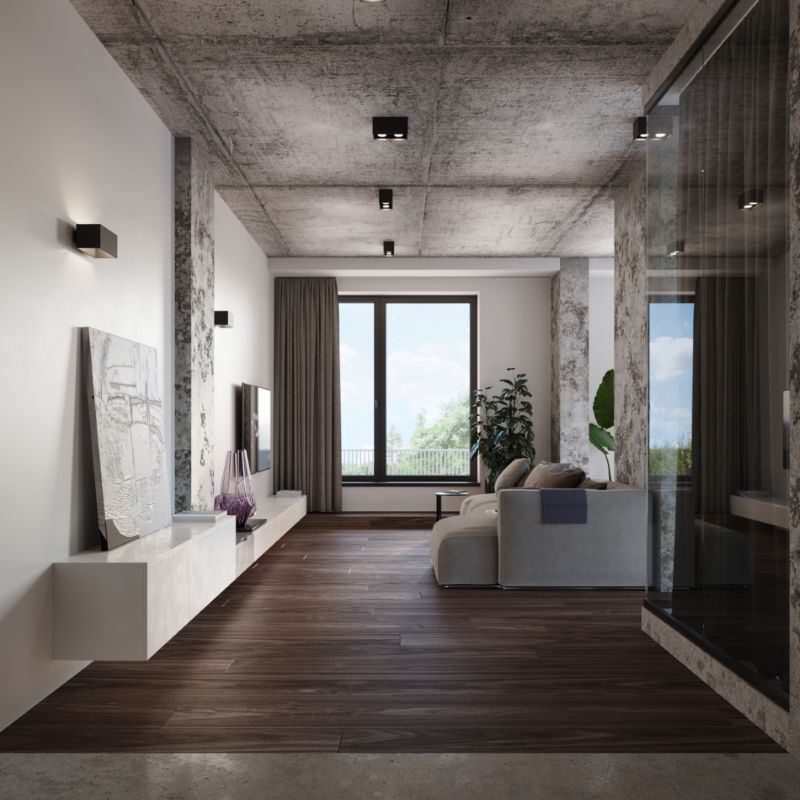 Plafond Sollux Lighting QUAD MAXI mat-sort 1 stk.