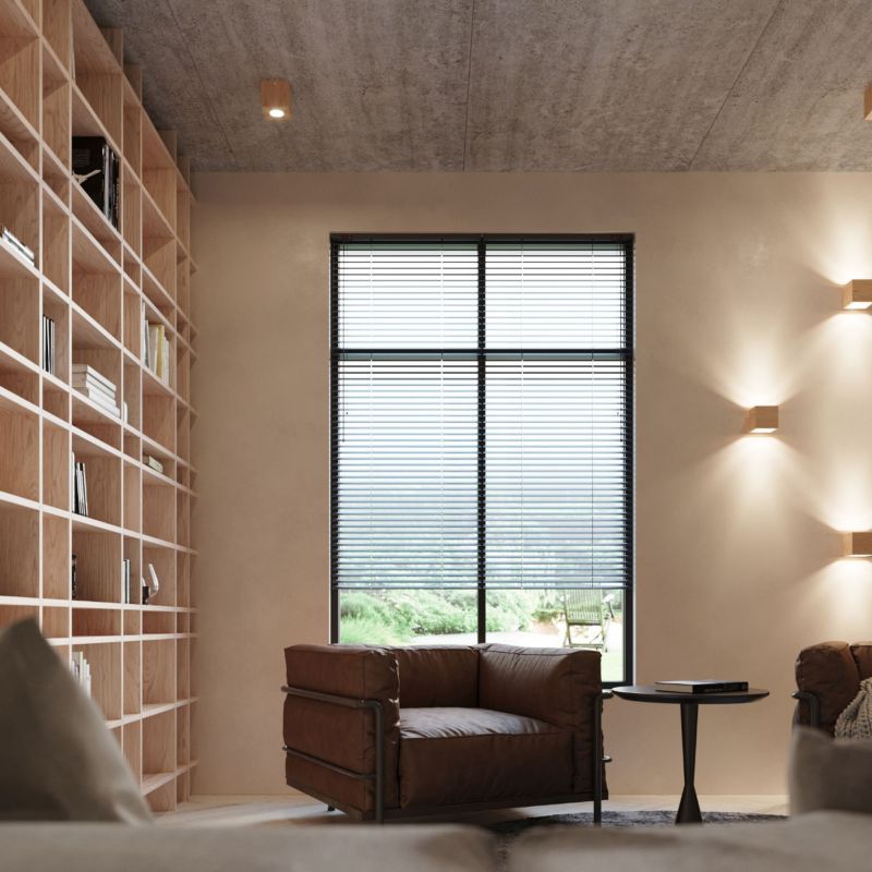 Plafond Sollux Lighting QUAD i naturligt træ, 1 stk.