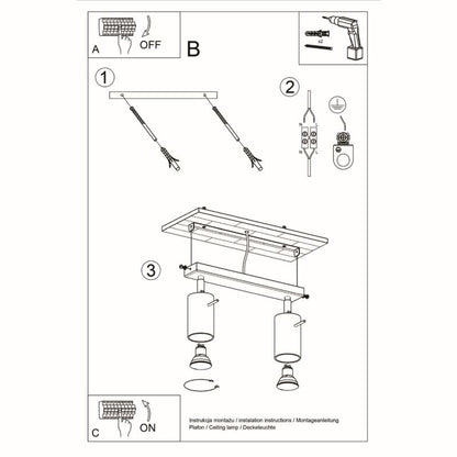 Plafond Sollux Lighting RING 2 hvid 1 stk.
