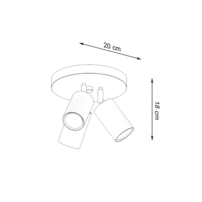 Plafond Sollux Lighting RING 3P hvid 1 stk.