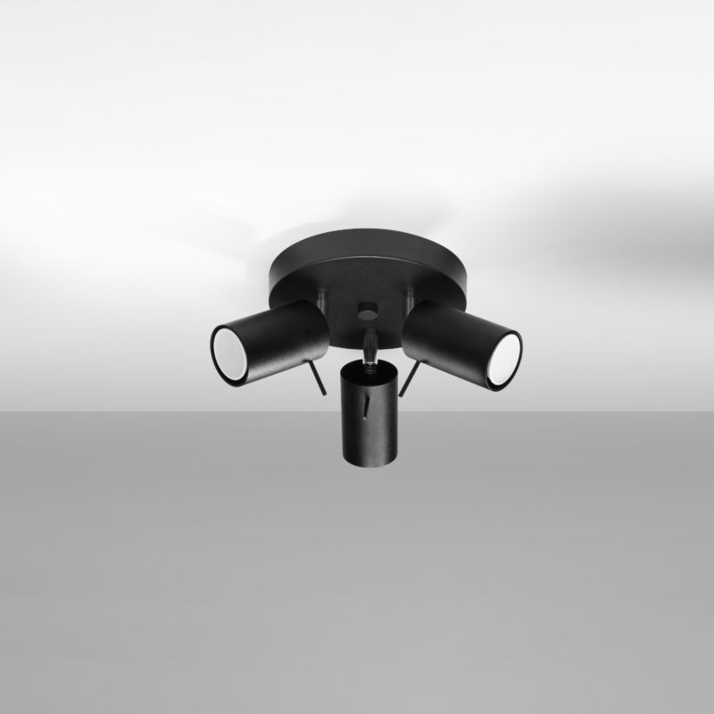 Plafond Sollux Lighting RING 3P mat-sort 1 stk.