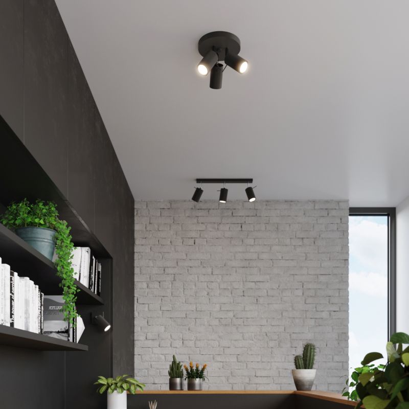 Plafond Sollux Lighting RING 3P mat-sort 1 stk.