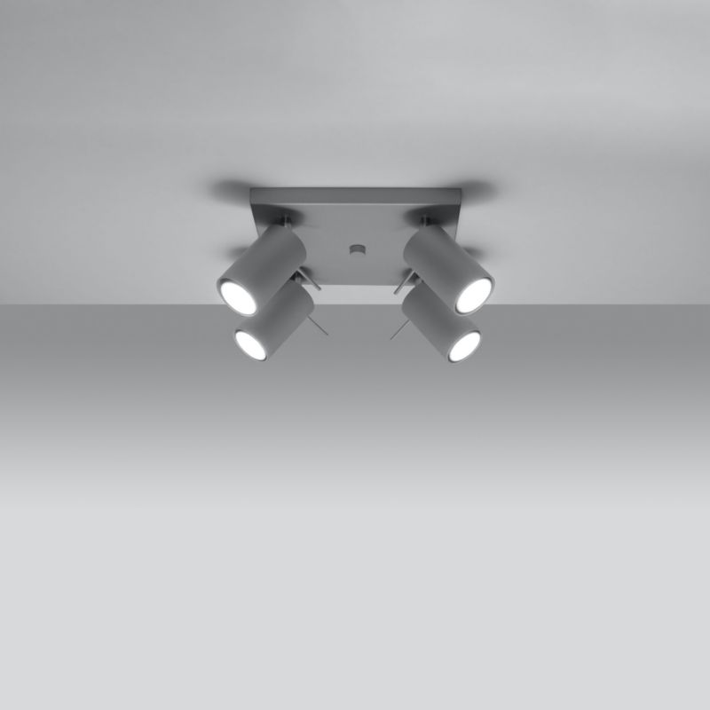 Plafond Sollux Lighting RING 4 grå 1 stk.