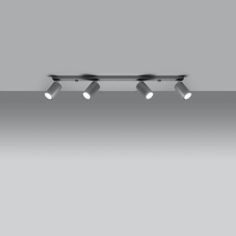 Plafond Sollux Lighting RING 4L grå 1 stk.