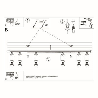 Sollux Lighting RING 6L loftlampe hvid 1 stk.