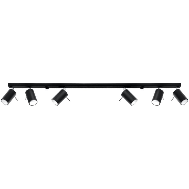 Plafond Sollux Lighting RING 6L mat‑sort 1 stk.