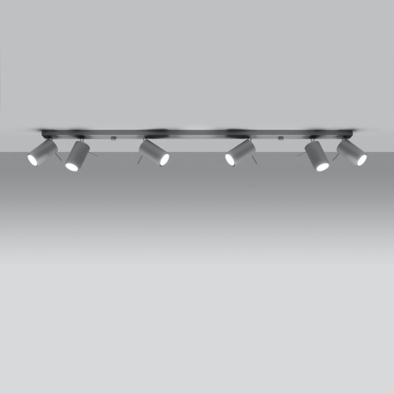 Plafond Sollux Lighting RING 6L grå 1 stk.