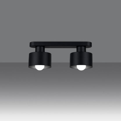 Plafond Sollux Lighting SAVAR 2 mat-sort 1 stk.
