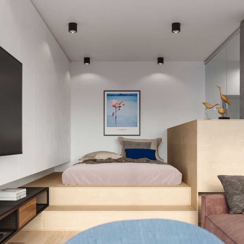 Plafond Sollux Lighting TIUBE sort 1 stk.