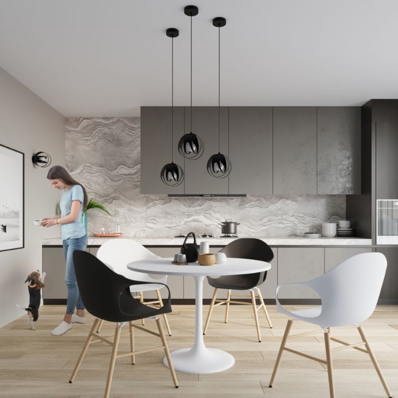 Plafond Sollux Lighting TULOS mat-sort 1 stk.