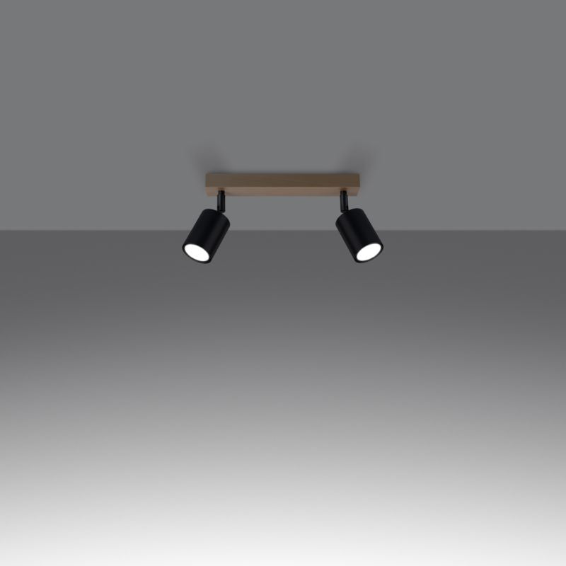 Plafond Sollux Lighting VERDO 2 mat-sort 1 stk.