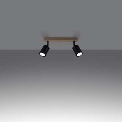 Plafond Sollux Lighting VERDO 2 mat-sort 1 stk.