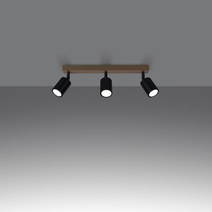 Plafond Sollux Lighting VERDO 3L mat-sort 1 stk.